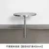 Mesa redonda pequena de aço inoxidável montada na parede para cafeterias e lojas de milk tea da moda, mesa pequena montada na parede estilo industrial