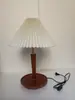 Abajur, luminária de cabeceira para quarto, madeira maciça plissada vintage, luxo leve, quarto de noiva de alta qualidade, luz duradoura, decoração de sala de estar, escritório, luminária de mesa