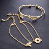E070 moda popular personalidad nuevo disparo callejero estilo europeo y americano coreano hoja diamante anudado pulsera para mujer pulsera traje