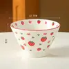 Tigela de arroz de cerâmica, tigela de chapéu cônico, tigelas e pratos, uso doméstico, toque de alta qualidade, item popular de celebridade da internet, tigela de arroz, tigela de sobremesa, cor sob esmalte, tigela de ramen