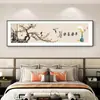 Nova Pintura Suspensa de Cabeceira de Quarto Lar Quente Chinês Paz e Alegria Quarto Principal Sala de Estar Pintura Decorativa Hotel B&B Caligrafia e Pintura Mural