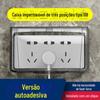 Tipo 118 Caixa à Prova d'Água com Soquete de Três Posições Adesivo Banheiro Doméstico Interruptor Cobertura à Prova d'Água Caixa à Prova de Respingo Caixa de Junção Montada na Superfície