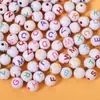 Contas Acrílicas Contas de Alfabeto para Educação Infantil Joias com Contas Contas Quadradas Criativas Contas Planas Acessórios para Joias DIY