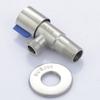 Válvula angular de acero inoxidable 304 para lavabo de verduras, grifo de agua fría y caliente, válvula angular de 4 puntos, válvula de conmutación doméstica de una en dos