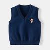 Suéter Infantil al por Mayor Otoño e Invierno Nuevo Chaleco de Lana para Niños Suéter sin Mangas de Cuello V para Bebé Chaleco Dropshipping