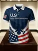 Nova Estilo Primavera e Verão 2026 Site Independente Amazon Mais Vendido Gola Manga Curta Camisa Polo Estampada Digital Europeia e Americana Masculina