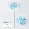Flor de hortênsia artificial de seda de cor única para decoração de casamento, material de fundo e paisagismo de parede floral