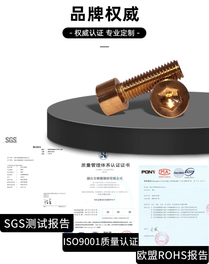 硅青铜内六角圆柱头螺钉品牌权威