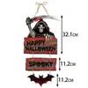 20,24 millones de decoraciones para fiestas de Halloween, calabazas, murciélagos, puertas colgantes, escenas de festivales fantasmas, adornos colgantes de Halloween.