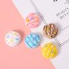 Comida de dibujos animados jugar color raya hemisferio pastel resina accesorios mayoreo diy pegamento crema funda para teléfono móvil horquilla material para refrigerador