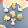 Mini Tamanho Pequeno Árvore Flor Pote Pato Resina Acessórios DIY Gel de Creme Presilha de Cabelo Capa de Celular Material para Unha
