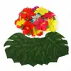 Simulação de folha de palmeira tropical, folha de tartaruga, planta artificial, festa havaiana, decoração de praia na selva