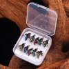 Anzuelo biónico para mosca venenosa Weihe anzuelo de pesca modificado cebo para moscas grupo de pesca de mosquitos venenosos micro traje de mosca pequeña Luya al por mayor
