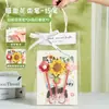 Regalo creativo para el Día del Maestro: Ramo de girasoles tejido con hilo rojo, producto terminado para jardín de infantes, regalo para maestras y maestros