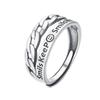 Anillo de moda retro para hombre ins anillo individual hip hop estudiante dedo índice apertura ajustable personalidad niños anillo de mujer
