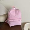 Mochila de Nylon de Color Sólido con Letras Estilo Japonés, Simple, Ligera, Impermeable, Resistente al Desgaste, Adecuada para la Clase y los Viajes Diarios, Bolso de Doble Hombro de Gran Capacidad