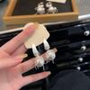 Pendientes Colgantes de Corazón con Gota de Agua de Pedrería Vintage Diseño Retro Pendientes de Botón Elegantes de Moda Pendientes de Nicho de Gama Alta Venta al por Mayor