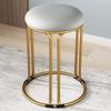 Banqueta de barra de aço de luxo leve Banqueta redonda simples moderna Sala de estar doméstica Banqueta pequena Banqueta baixa Estilo nórdico Cyber Popular Mesa de jantar Banco de banco