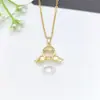 Accesorios para Mujer Cobre Microincrustado Circonita Simple Acero Inoxidable Collar Lujo Ligero Moderno Nicho Joyería para Clavícula Geométrica Moda Ol