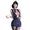 Lingerie Sexy, Uniforme Sexy de Aeromoça com Saia Justa no Quadril, Desejo Puro, Não Precisa Tirar, Tentação Proibida, Conjunto de Pijama Qqny para Mulheres