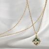 Ins estilo frio diamante abelha malaquita colar feminina nova moda simples clavícula cadeia pulseira conjunto atacado