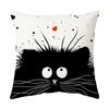 Fabricantes de origen Amazon Nueva funda de cojín de gato de dibujos animados impresión digital transfronteriza Amazon funda de almohada