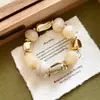 Pulsera elástica de acrílico con cuentas geométricas irregulares transfronteriza europea y americana, sensación de lujo ligero de alta gama, accesorio versátil para mujer