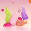 Botella de champú modelo nuevo de fábrica, botella vacía, material de embalaje de mascarilla capilar tipo prensa de alta gama, botella rociadora de niebla fina hidratante de rocío puro con forma especial