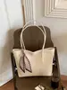 Bolsa Tote Grande de Textura Trançada Feminina Retrô Versátil para o Dia a Dia Ombro Único Sob o Braço Bolsa de Mão de Alto Padrão Estilosa