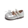 Zapatos de piel para niña, zapatos infantiles de suela blanda, nueva colección otoño 2026, zapatos estilo princesa, bailarinas inspiradas en Chanel, zapatos Mary Jane