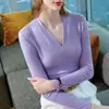 Camiseta básica negra para mujer, nuevo estilo otoño/invierno 2026, corte ajustado, tacto de alta gama, cuello en V, modal, manga larga