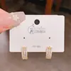 Pendientes Elegantes Clásicos de Tres Capas con Circonita Micro-Pavimentada para Mujer, Pendientes de Moda Geométricos Versátiles Super Hada