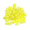 100/paquete acrílico color transparente monocolor cuadrado letra inglesa diy pulsera colgante accesorios al por mayor