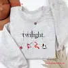 Sudaderas y Sudaderas con Capucha Crepúsculo para Mujer Casual Estampado Saga Crepúsculo Sudadera de Cuello Redondo Amantes de los Libros Manga Larga