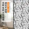 Película de Vidrio para Ventana de Baño Retro Francesa Anti-Espionaje Esmerilada Pegatina Electrostática Impermeable a la Luz Flores y Pájaros Golondrina