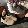 Zapatos de Algodón Retro Plus de Terciopelo Cálidos de Suela Gruesa para Mujer 2026 Nuevo Otoño/Invierno Aumentadores de Altura Par Engrosado con Falda Zapatos Completamente Cerrados