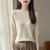 Top de punto de manga tres cuartos, listo para usar, top de manga corta para mujer, venta al por mayor de verano, transfronterizo, cuello redondo, sin costuras, nuevo medio manga para mujer