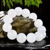 Venta al por mayor de Pulseras de Jade Blanco Natural, Pulseras de Jade Hilo de Oro de Xinjiang, Pulseras de Perlas Redondas de Jade Blanco de Fabricantes