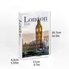 Cidade da Moda Livro Falso Simples Moderno Inglês Livro de Simulação Modelo de Livro Decoração de Sala Modelo de Livro Decoração de Livro Livro de Decoração para Casa