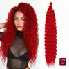 Extensiones de cabello trenzado de onda profunda de 22-30 pulgadas más vendidas, pelucas trenzadas bohemias, pelucas de onda profunda