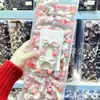 Laço de tecido rosa doce com bolinhas, franjas e cerejinhas, presilha de cabelo fofa para bebê, grampo de cabelo de estudante