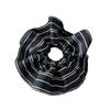 Lenço Quadrado Simples de Pérolas Listrado Estilo Coreano Anel de Cabelo de Intestino Grosso Corda de Cabelo com Senso Avançado Anel de Cabelo para Rabo de Cavalo Baixo Acessório de Cabelo para Coque