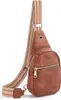 Bolso de Hombro de Cuero para Mujer Bolso Cruzado Bolso de Cintura Moda Casual Versátil Bolso de Pecho para Mujer Bolso Lion Ling