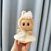 Solo ropa] la primera y segunda generación Labubu muñeco tela tela colgante correa falda sentada fiesta ángel lazo adorable