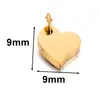 Acero inoxidable pulido etiqueta pequeña corazón redondo ovalado rectangular forma de diamante DIY collar pulsera colgante de cola