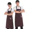Delantales personalizados transfronterizos con impresión de logotipo para publicidad, uso comercial, resistentes a la suciedad, adecuados para indumentaria de comedor y olla caliente, delantales para mujer al por mayor