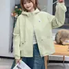 Jaqueta feminina de alta qualidade, estilo casual para atividades ao ar livre, novo modelo primavera e outono, versátil, elegante, corte solto, afina a silhueta, jaqueta com zíper, top da moda