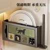 Caja de Almacenamiento Magnética para Refrigerador, Portarrollos de Cocina Montado en Pared sin Taladro para Papel de Cocina y Film Transparente, Varilla para Colgar Papel de Rollo Lateral de Gran Capacidad