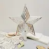 Estrela do Topo da Árvore Estrela de Natal Pentagrama Decoração Plástico Cinco Estrelas Decoração de Natal Suprimentos Suprimento Transfronteiriço