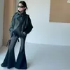 Calças jeans para meninas, coleção primavera/outono 2026, calças infantis, calças boca de sino da moda para crianças mais velhas, calças estilosas e de corte justo para crianças mais velhas